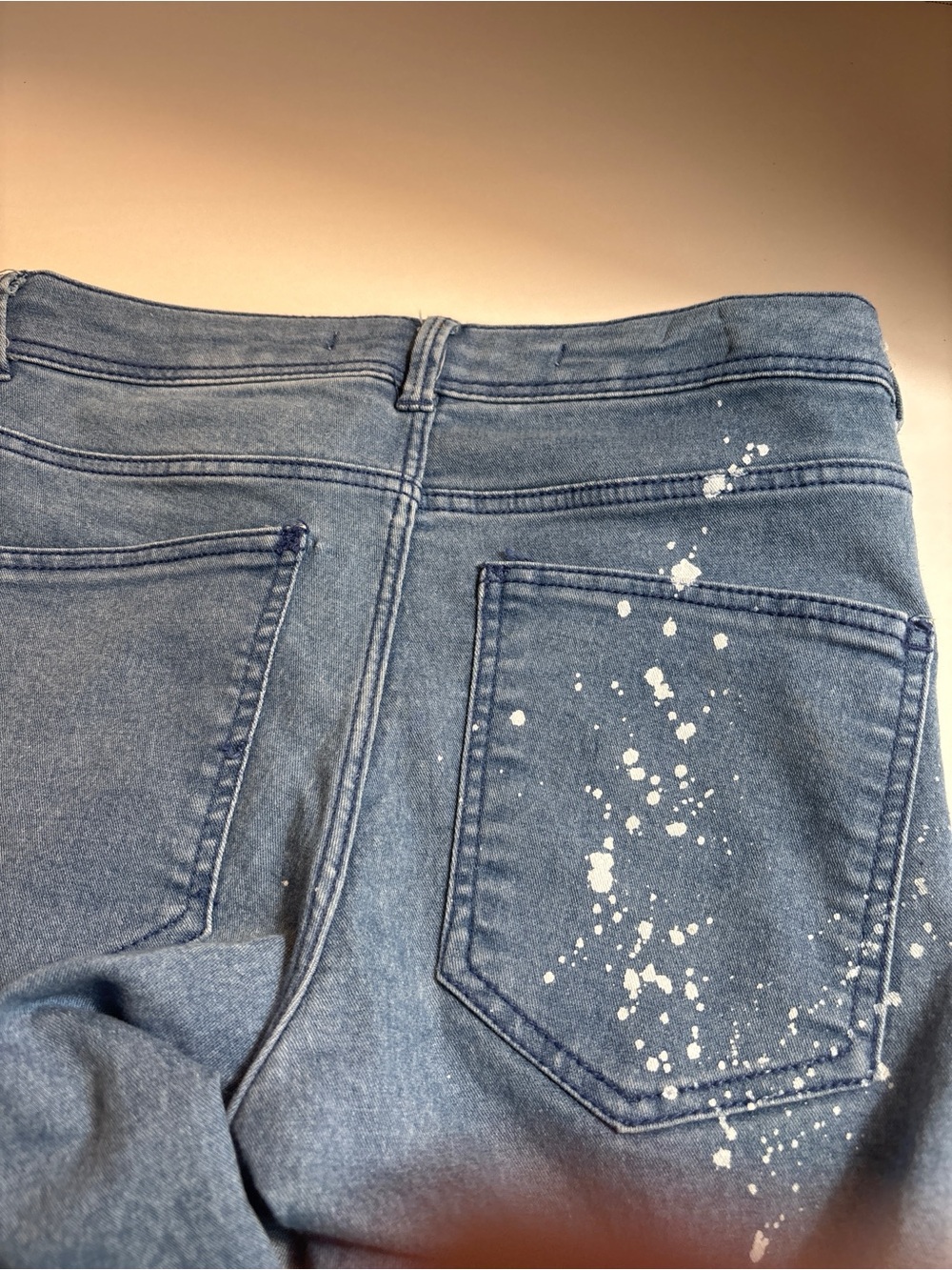 Zara Trafaluc Denim Paint Splatter Jeans - Picture 4 of 7